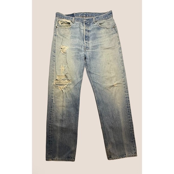 Levi's Other - Vintage Levi's 501 Jeans USA W36 L30 Distressed Button Fly Straight Leg Grunge